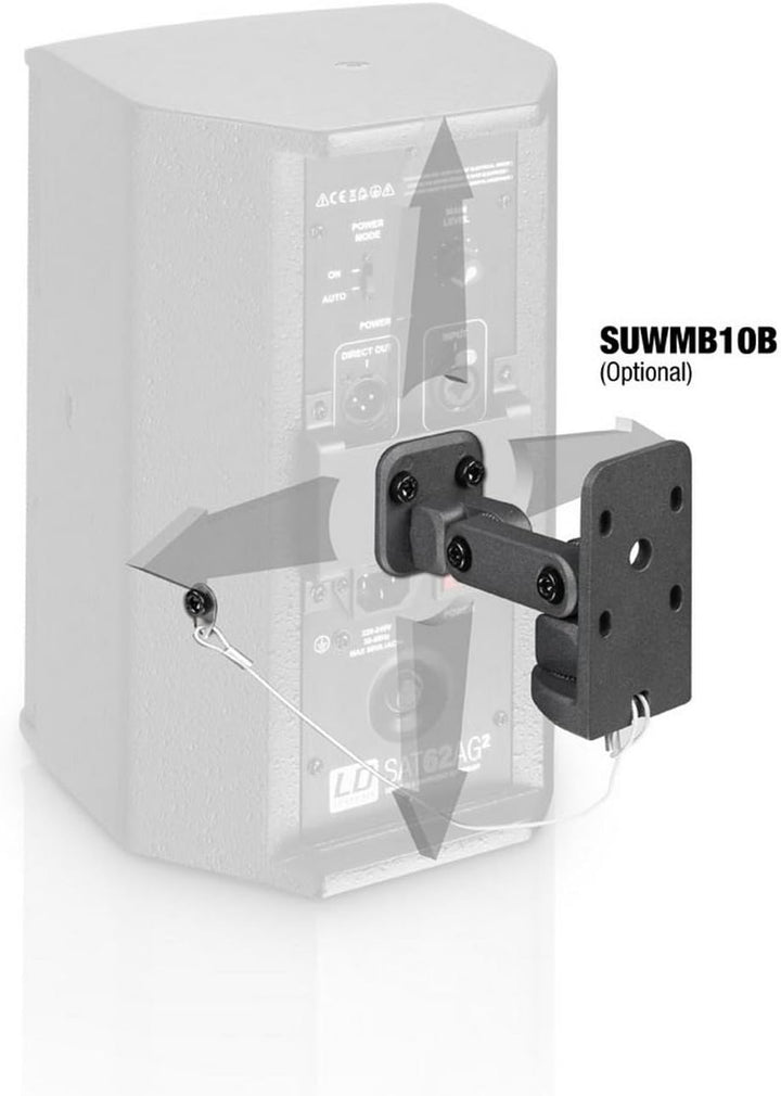 LD Systems ldsat62ag2 – SAT 62 A G2 Aktiv Lautsprecher mit Montage schwarz Laufwerk