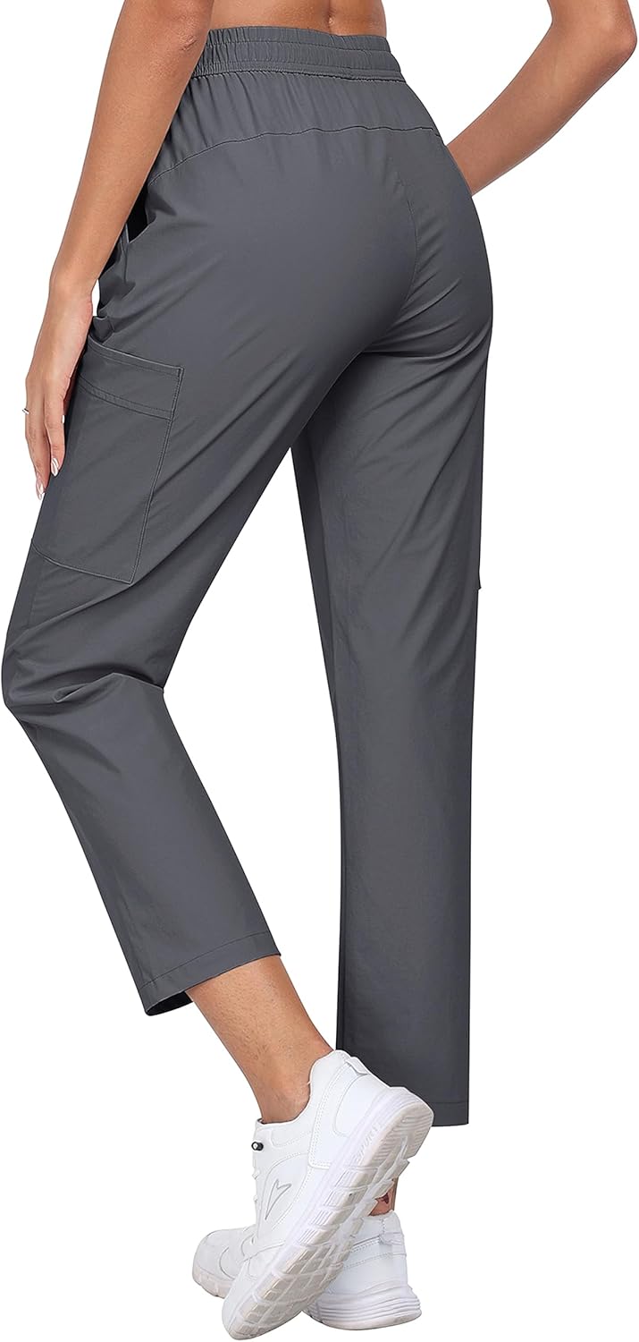 MoFiz Damen Cargohose Leichte Wanderhose Atmungsaktiv Trekkinghose Workout Casual Outdoorhose S Dunk