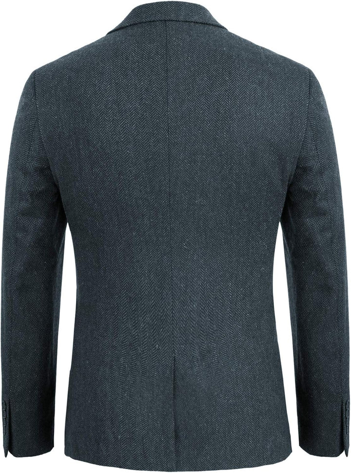PJ PAUL JONES Sakko Herren Anzugjacke Tweed Wolle Blazer 2 Knöpfe Vintage British Business Jackett S