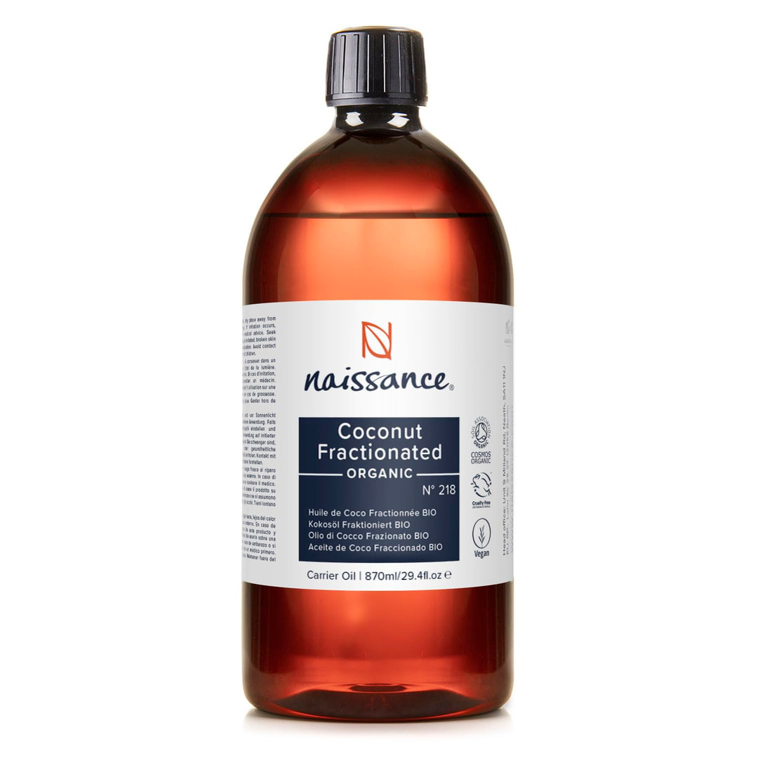 Naissance Fraktioniertes Kokosöl BIO (Nr. 218) - 870ml - BIO Zertifiziert, Fraktioniert, Flüssig Kok