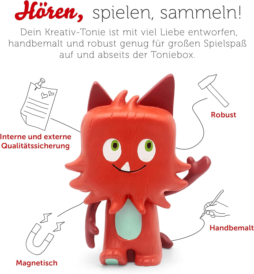 tonies Hörfigur für Toniebox, Kreativ Monster, zum Selbstbespielen, 90 Minuten Speicher für eigene A