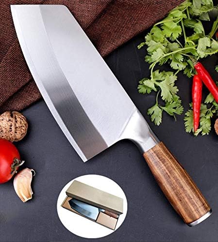 Küchenmesser, 8 Zoll Fleisch Cleaver Ultra Sharp, High Carbon Edelstahl Metzgermesser mit Holzgriff,