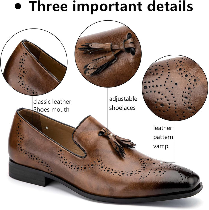 MEIJIANA Herren Mokassins Klassische Herren Anzug Schuhe Elegante Schuhe Leder Sommer Freizeitschuhe