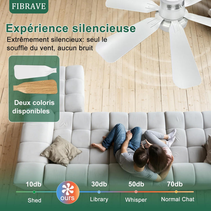 Deckenventilator mit Licht und Fernbedienung, 40 W