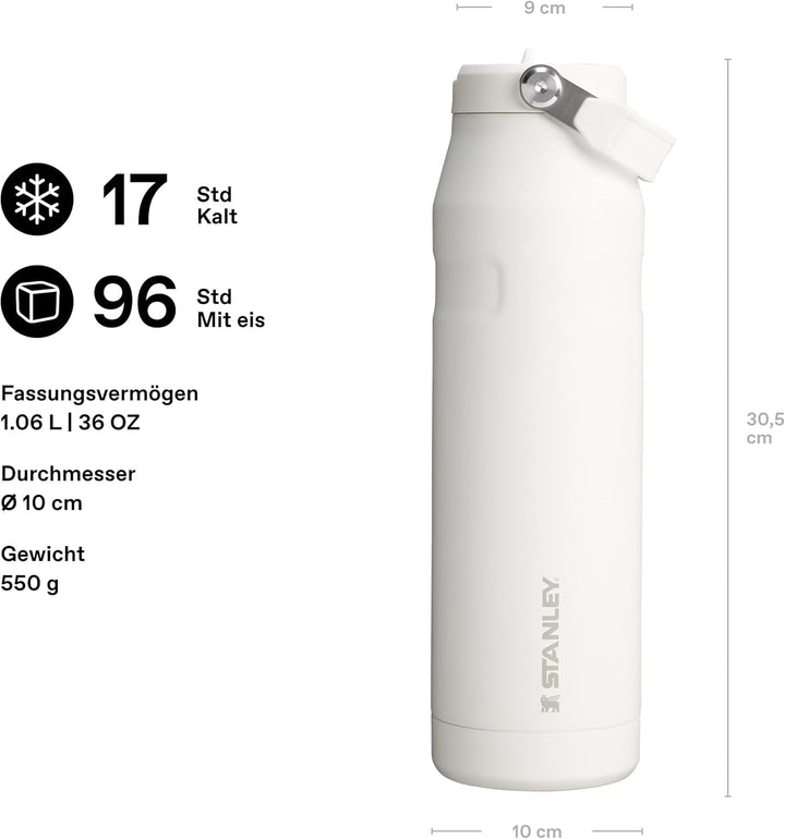 Stanley 1913 Flip Straw 2.0 Trinkflasche mit Strohhalm 1.06L - Thermobecher Kühlt 17 Stunden - 4 Tag