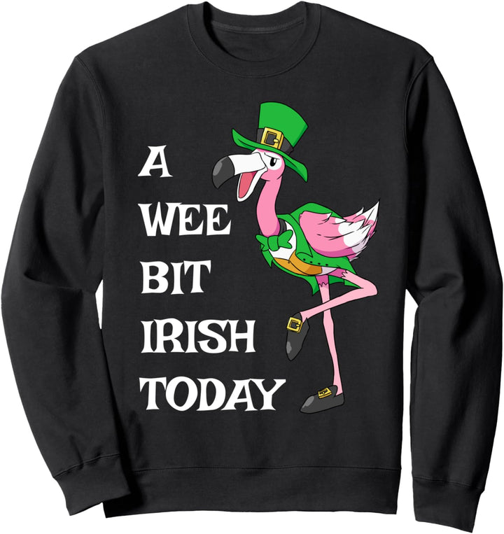 Irischer Flamingo Saint Patricks Day Koboldhut Vogel Sweatshirt