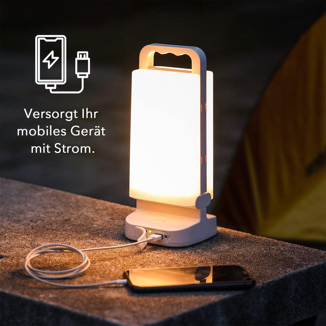Lepwings LED Campinglampe Solar, Camping Laternen Dimmbar Touch 4400 mAh Notstrombank, IPX4 Wasserdi
