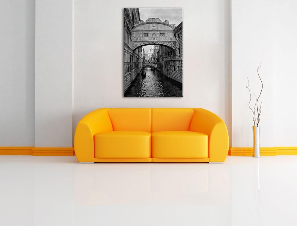 Romantischer Kanal in Venedig Format: 100x70 auf Leinwand, XXL riesige Bilder fertig gerahmt mit Kei