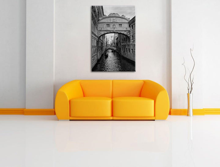 Romantischer Kanal in Venedig Format: 100x70 auf Leinwand, XXL riesige Bilder fertig gerahmt mit Kei