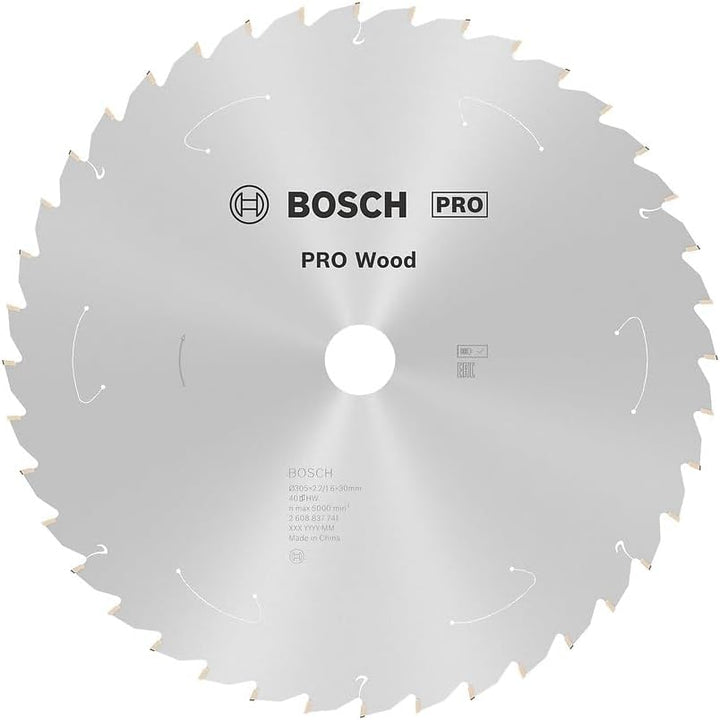 Bosch Professional 1x Kreissägeblatt Standard for Wood (Holz, Sägeblatt Ø 305 x 30 x 2,2 mm, 40 Zähn