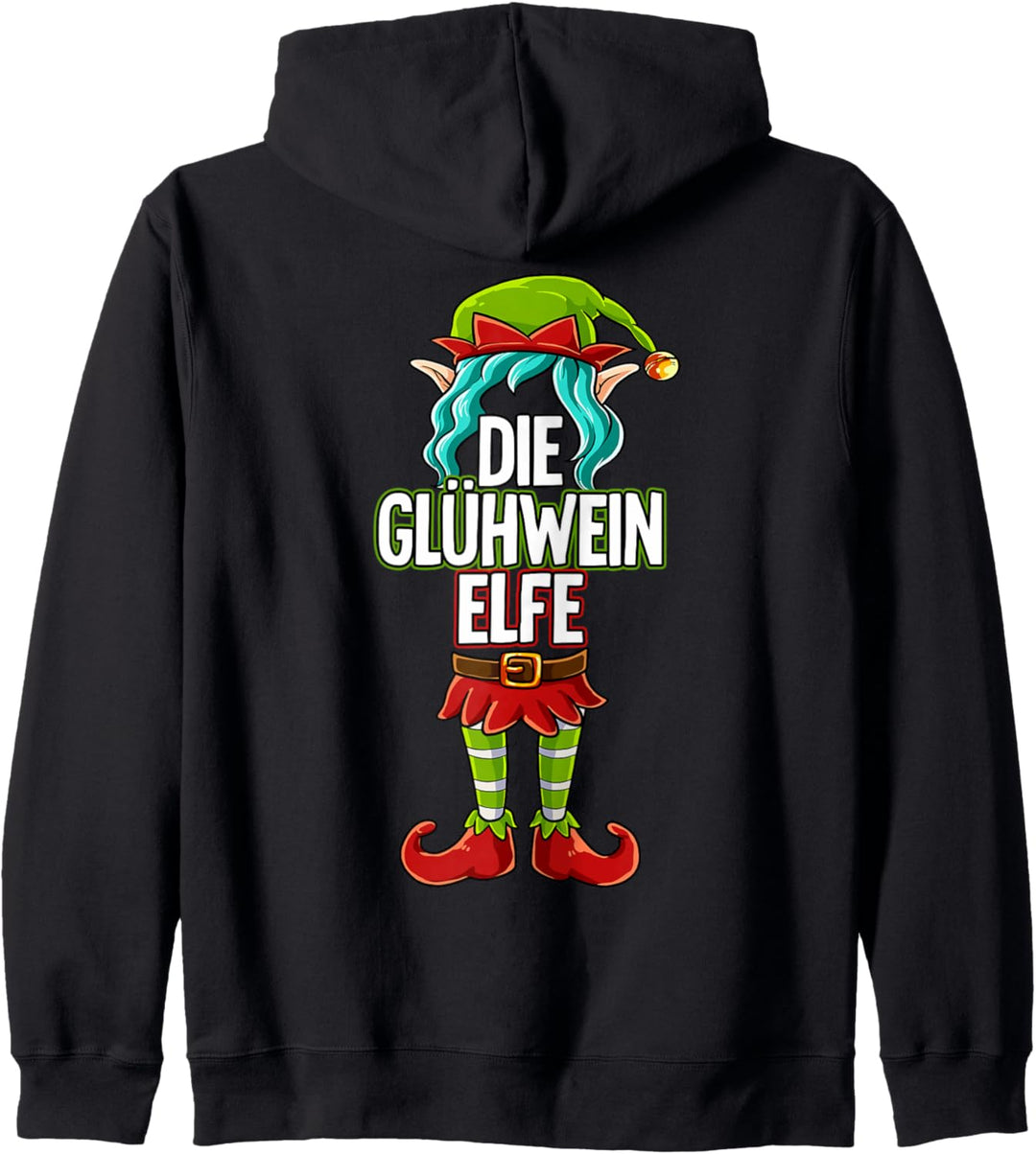 Glühwein Elfe Partnerlook Weihnachten Kapuzenjacke