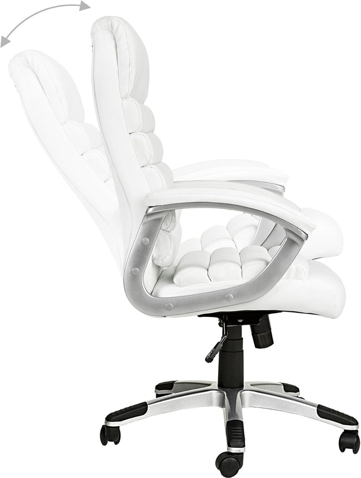 tectake® Design Bürostuhl, Schreibtischstuhl, stufenlos höhenverstellbarer Chefsessel, Arbeitsstuhl,