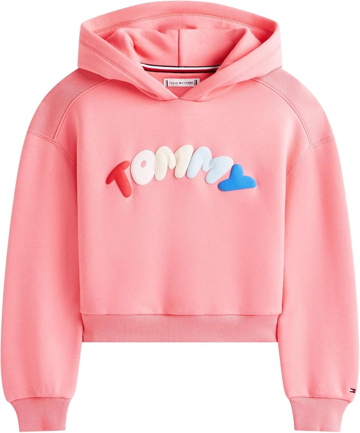 Tommy Hilfiger Mädchen Tommy Puff Print Hoodie Kg0kg09241 Sweatshirts (1er Pack) 4 Jahre Pink (Tropi