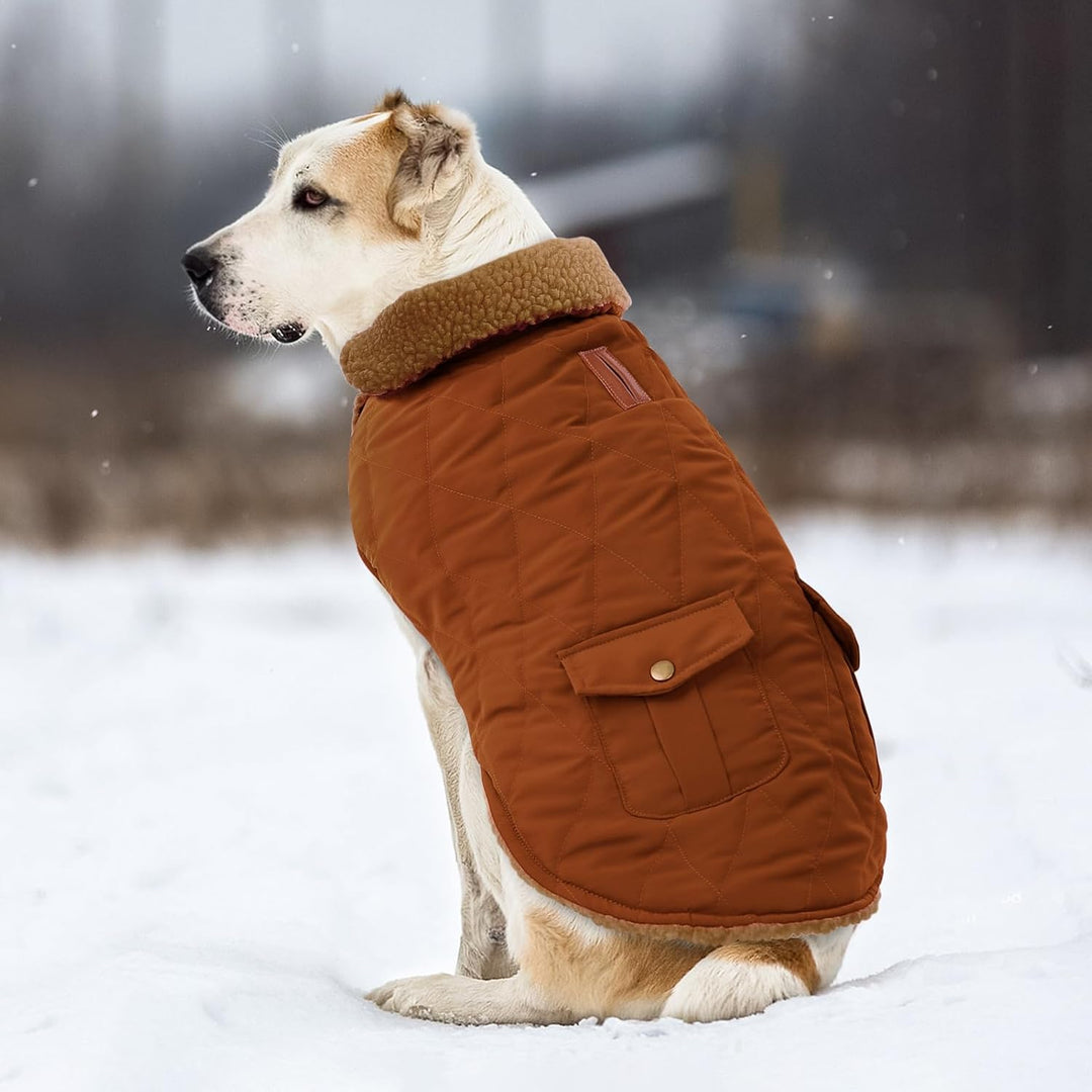 Wintermantel Hundemantel, Warme Winterjacken mit Fleece für Hunde,Hundejacke Hundekleidung Hundepull