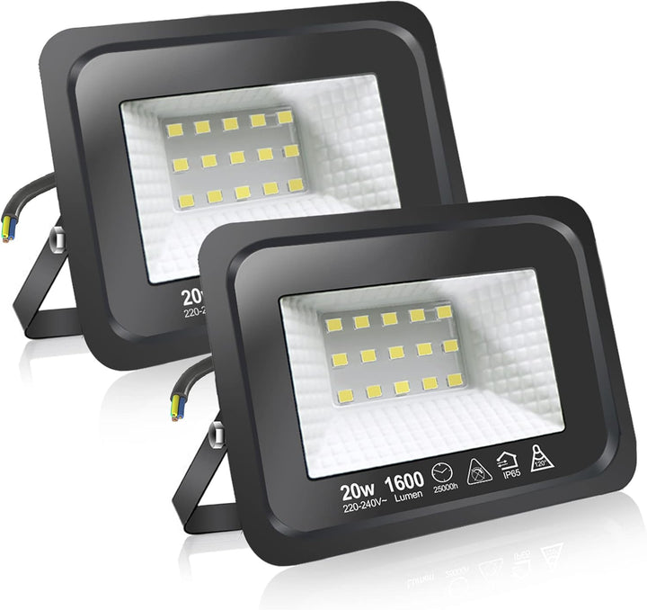 EXTRASTAR 20W LED Strahler, Superhell Led Strahler Aussen, IP65 Wasserdicht LED Fluter, 3000K Warmwe