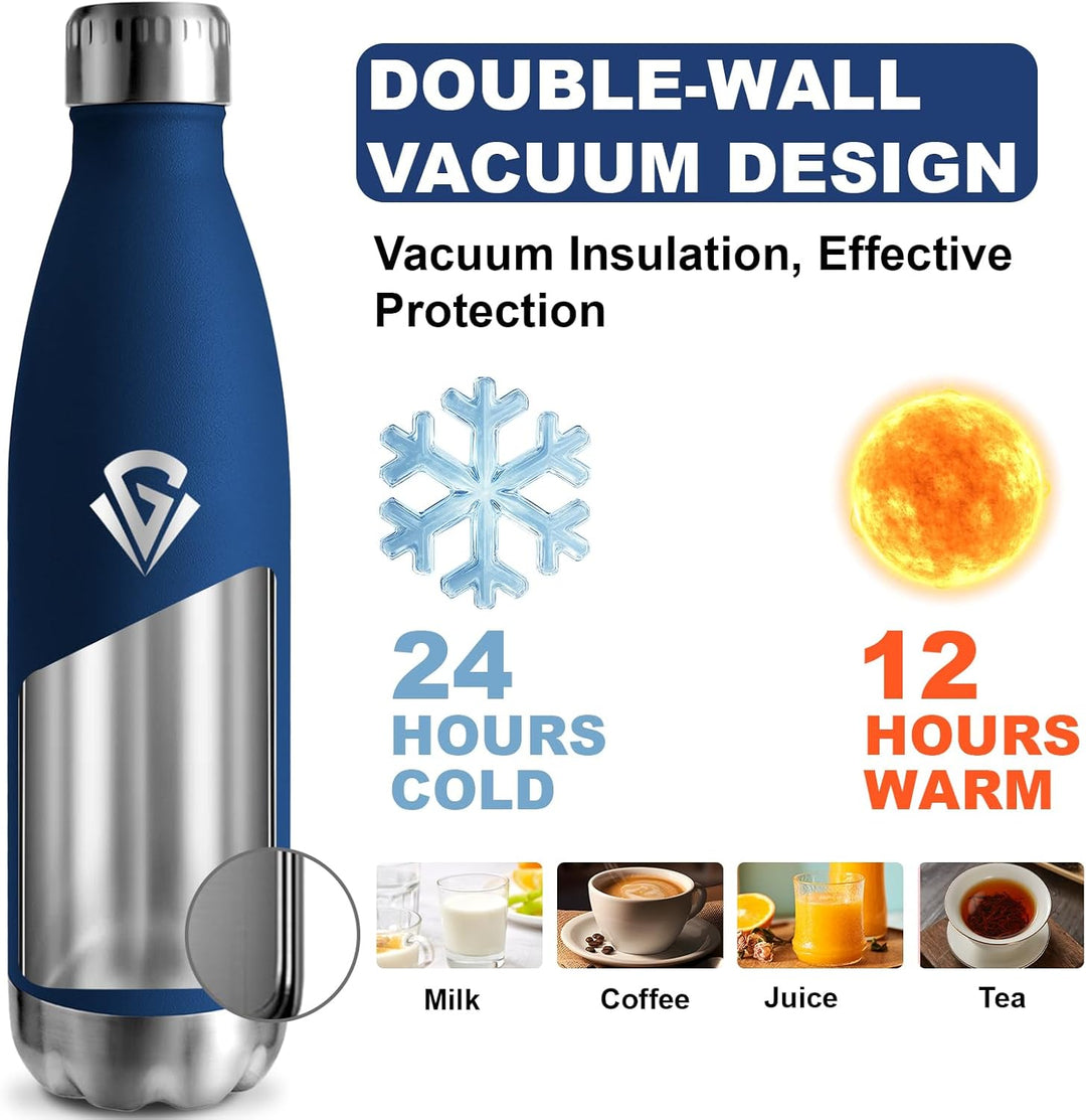 Mujigaga Thermosflasche- 0.75l- Trinkflasche Edelstahl, BPA-Frei, Trinkflasche Auslaufsicher, Kann m