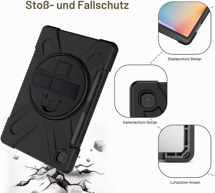 Gerutek Hülle für Samsung Galaxy Tab S6 Lite 10,4 Zoll (2024/2022/2020), Stossfeste Robust Schutzhül