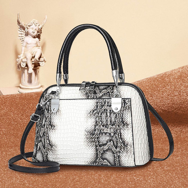NICOLE &amp; DORIS Retro Handtasche für Frauen Schultertaschen Klassische Krokodil Umhängetasche PU Lede