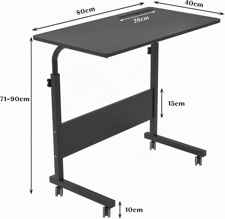 sogesfurniture höhenverstellbar Laptoptisch Computertisch mit Tablet Steckplatz, 80 * 40cm PC Tisch