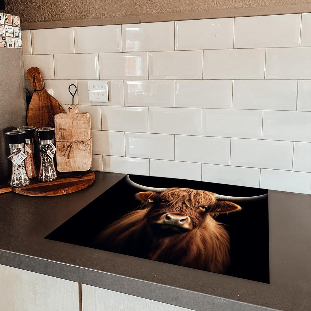KitchenYeah© Herdabdeckplatte 59x51 cm Einteilig Induktionsmatte Küche Abdeckung Ceranfeld Herd Abde