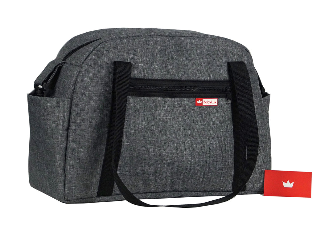 BabyLux Wickeltasche CANDY FLEX Kinderwagentasche Baby Windel Tasche Pflegetasche (CandyFlex Grau),