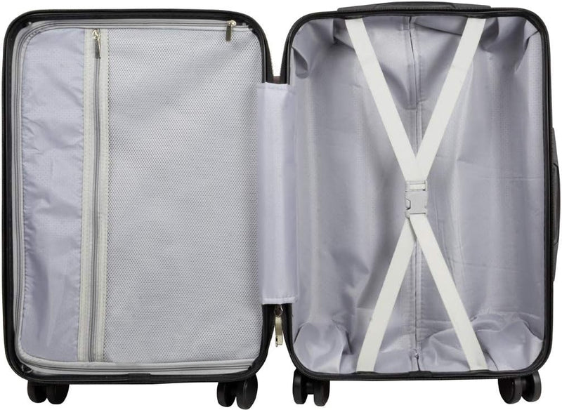 Trendyshop365 Reise-Koffer gross Hartschale Meran 76 cm 95 Liter 4 Räder TSA-Schloss Blau Reisekoffe