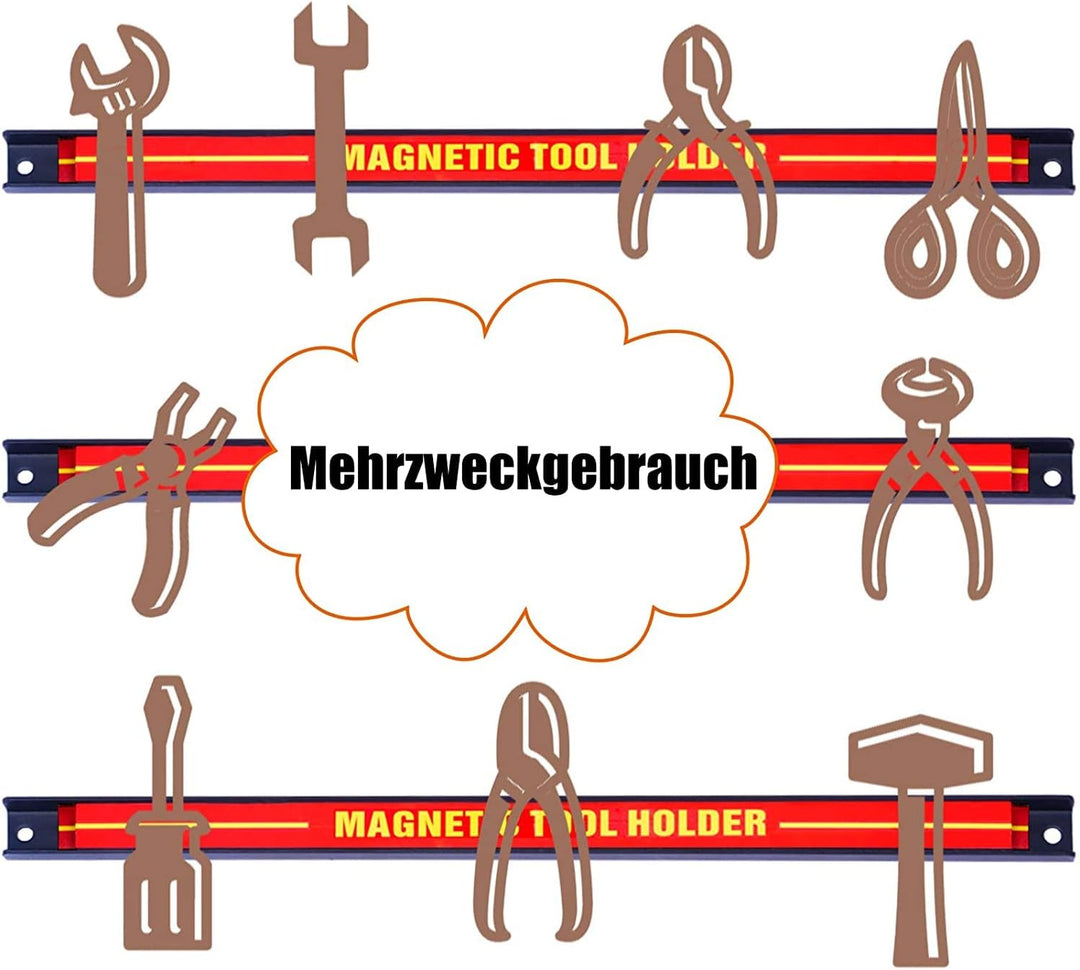 RELAX4LIFE Magnetleiste aus Stahl, Magnetischer Werkzeughalter, Werkzeugleiste Wand, Werkzeughalteru