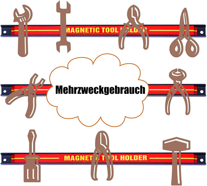 RELAX4LIFE Magnetleiste aus Stahl, Magnetischer Werkzeughalter, Werkzeugleiste Wand, Werkzeughalteru