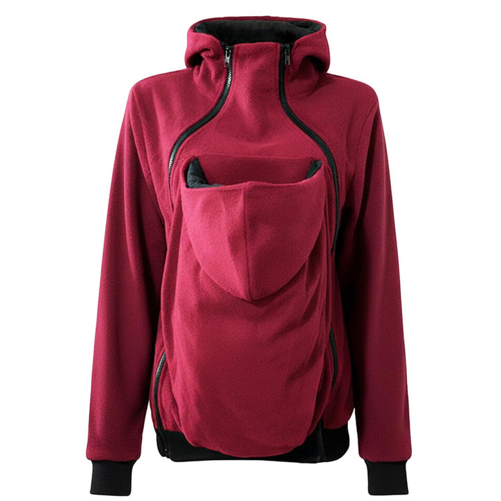 Umstands-Hoodie, Abnehmbarer 3-in-1-Kapuzenpullover mit Kängurutasche, weiche, warme Baby-Tragejacke