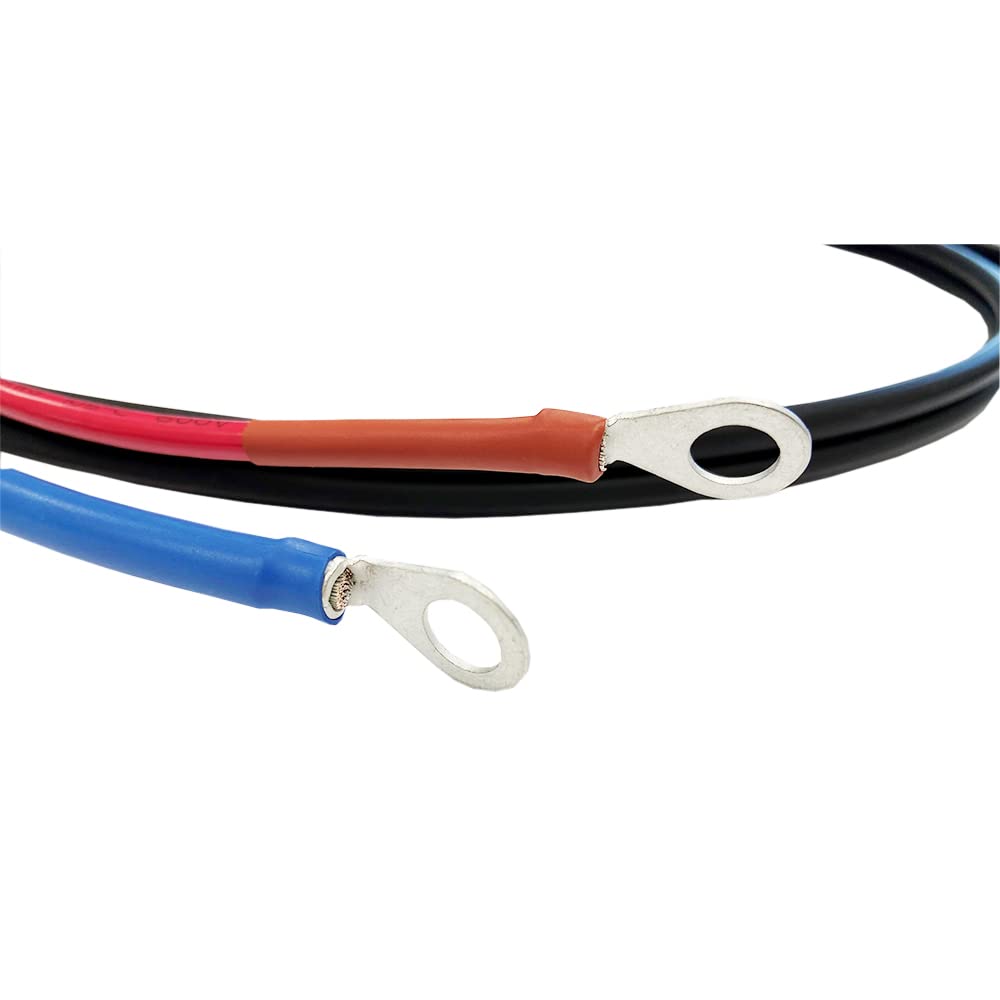 Offgridtec Batteriekabel mit Flachsicherungshalter, 30 A Sicherung und Batteriepolklemmen, 1,5 m, 8-