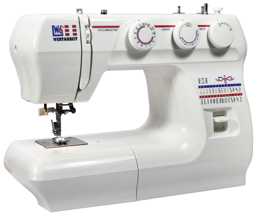 W6 WERTARBEIT N 1235/61 Nähmaschine (Freiarm Super Nutzstich-Nähmaschine (29 Programme)) weiss Stand
