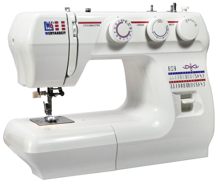 W6 WERTARBEIT N 1235/61 Nähmaschine (Freiarm Super Nutzstich-Nähmaschine (29 Programme)) weiss Stand