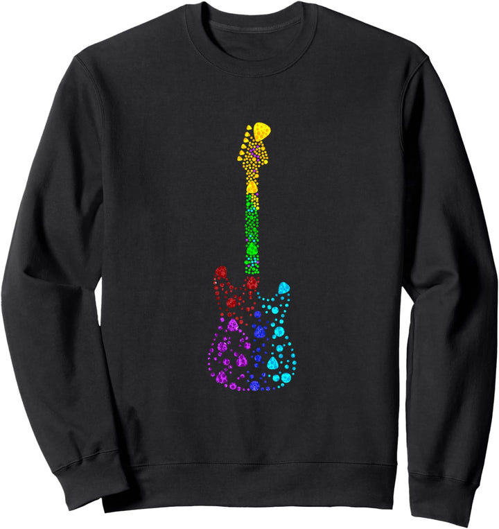 Retro E-Gitarre Musikinstrument Gitarrist Musiker Kunst Sweatshirt