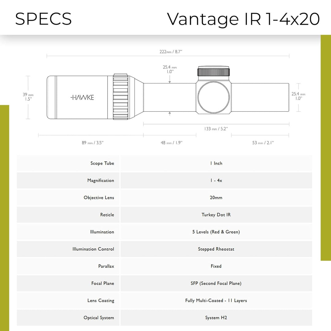 Vantage IR 14205 1-4x20, Taschenbuch