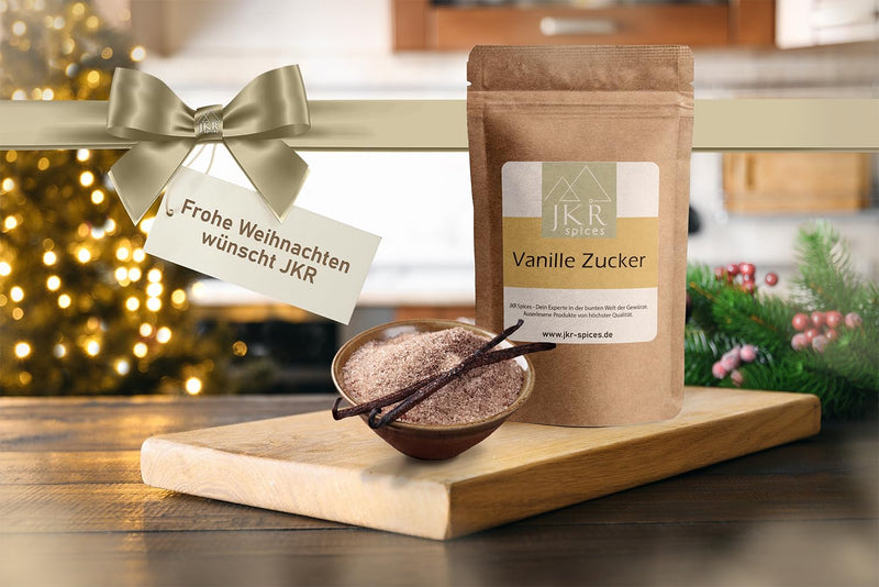 JKR Spices echter Bourbon Vanille Zucker 500g | Vanillezucker CO² neutral verpackt | Rohrzucker und