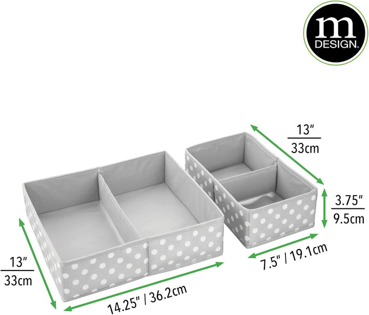 mDesign 8er-Set Aufbewahrungsbox fürs Kinderzimmer – Faltbare Kinderzimmer Aufbewahrungsbox in 2 Grö