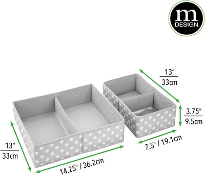 mDesign 8er-Set Aufbewahrungsbox fürs Kinderzimmer – Faltbare Kinderzimmer Aufbewahrungsbox in 2 Grö