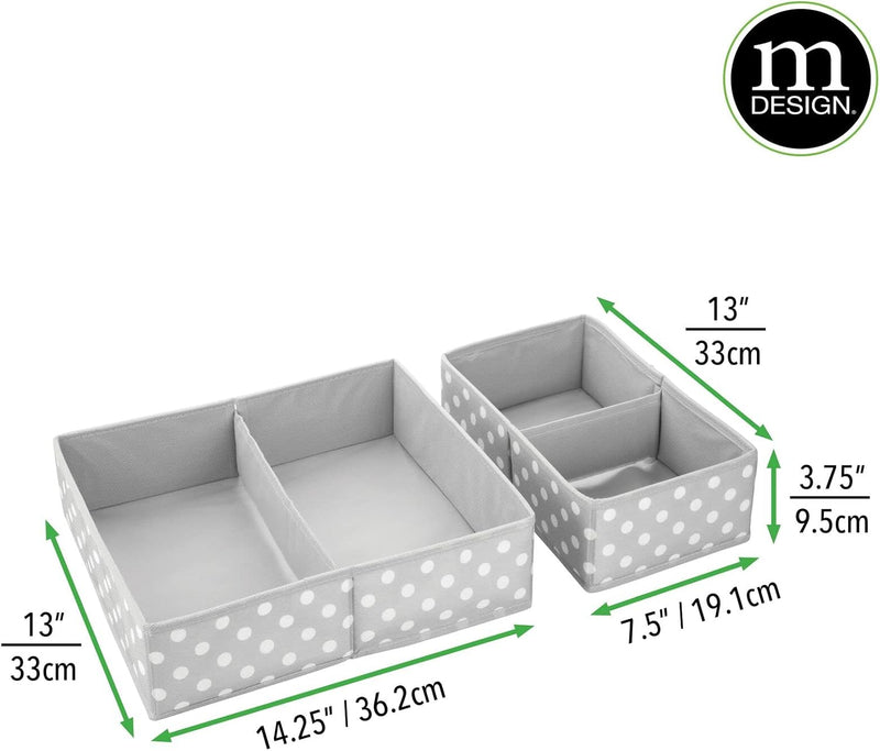 mDesign 8er-Set Aufbewahrungsbox fürs Kinderzimmer – Faltbare Kinderzimmer Aufbewahrungsbox in 2 Grö