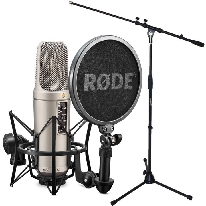 Rode NT2-A XLR Kondensator Mikrofon Set + keepdrum Galgen-Mikrofonständer NT2-A + Galgen-Mikrofonsat