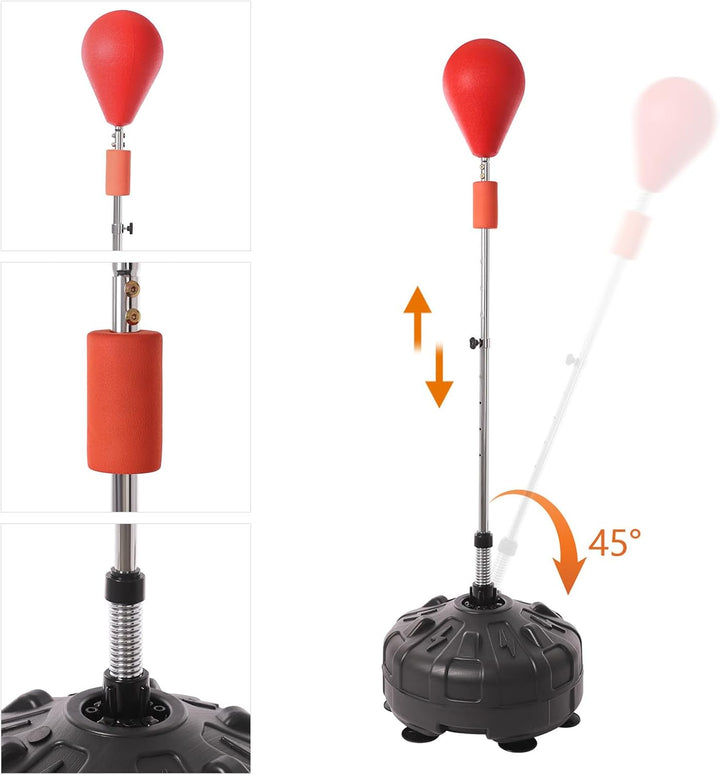 Boxsack Erwachsene Stehend Boxball Set Boxsack für Erwachsene Höhenverstellbarer Boxrahmen 120-160 c