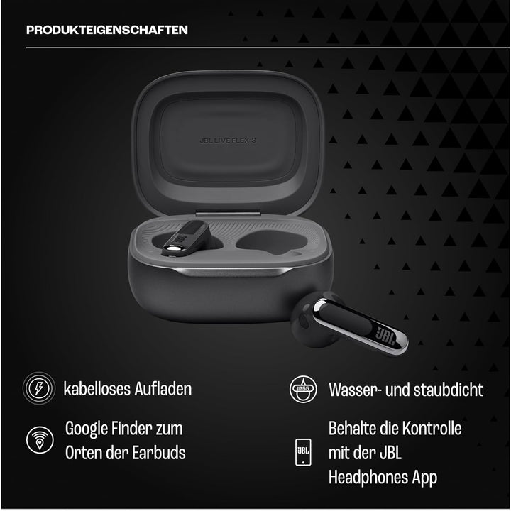 JBL Live Flex 3, Wireless Earbud-Kopfhörer mit Bluetooth, 50 Stunden Akkulaufzeit, True Adaptive Noi