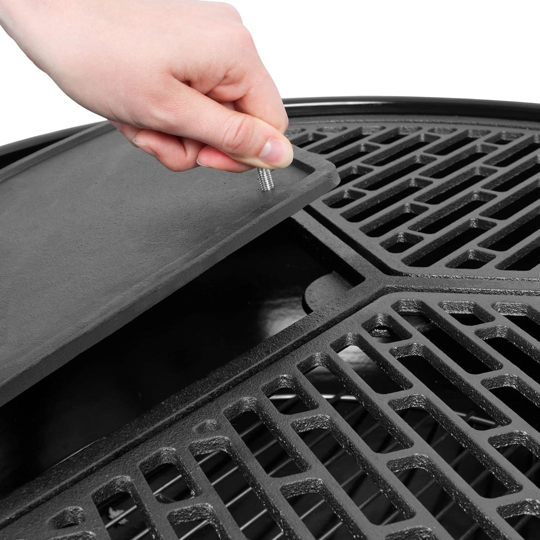 BBQ-Toro Gusseisen Plancha Set mit Grillrost und Grillplatte | Ø 54,5 cm - preseasoned | Gusseisen G