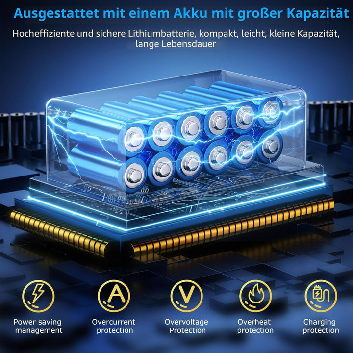 VANBAR Akkuschrauber, Drehmoment auf 25+3 Stufen Bohrmaschine Schrauber Set, 21V, 45Nm max, Schlagbo