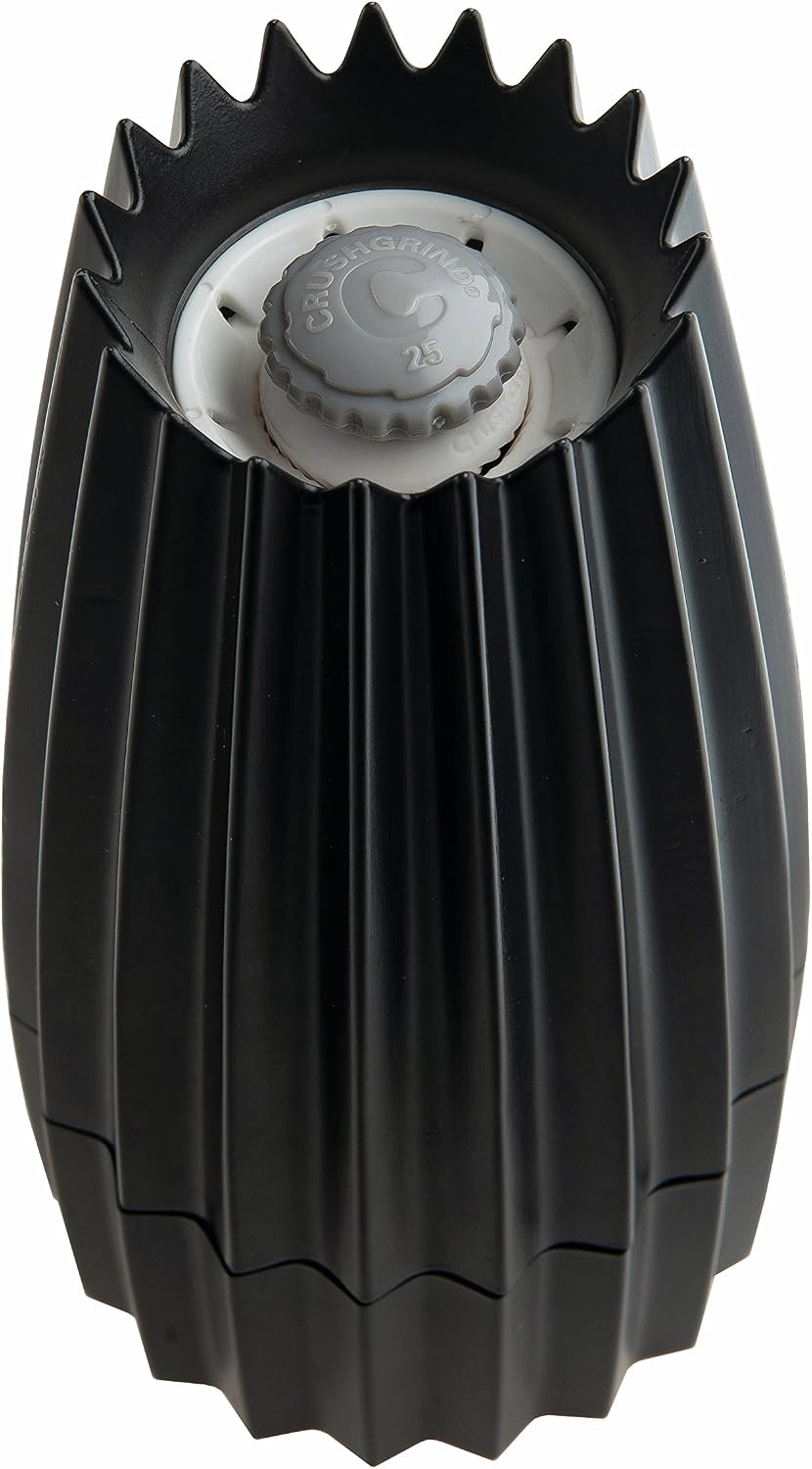 Alessi WAL03 B Grind Salz-/Pfeffer- und Gewürzmühle - Gussaluminium, schwarz., 7,50 x 7,50 x 14,20 c