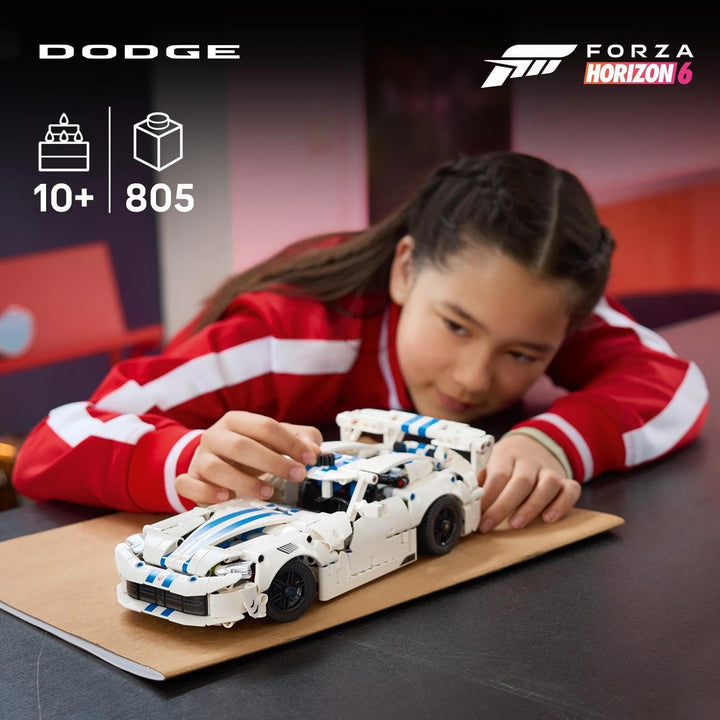 LEGO Technic Dodge Viper GTS-R Sportwagen - Bauset - Rennauto mit Lenkung, V10-Kolbenmotor und aufkl