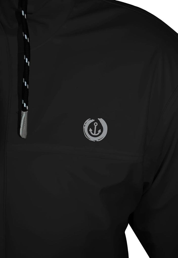 MADSea Herren Regenjacke Friesennerz warm mit Fleece gefüttert S Schwarz, S Schwarz