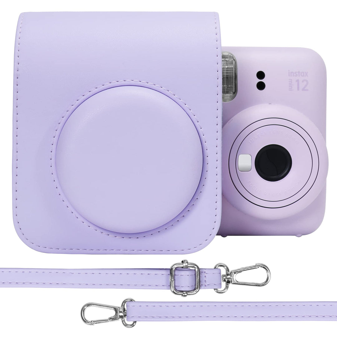 Aenllosi PU Leder Tasche Schutzhülle für Fujifilm Instax Mini 12/Mini 11 Sofortbildkamera Reisetasch