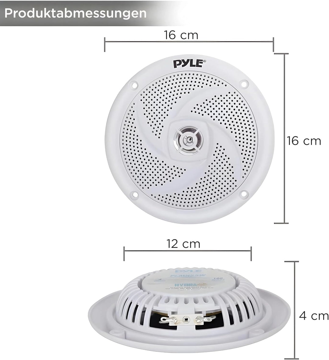 Pyle Marine Speakers - 5.25 Inch 2 Way Waterproof and Weather Resistant Outdoor Audio Stereo Sound S