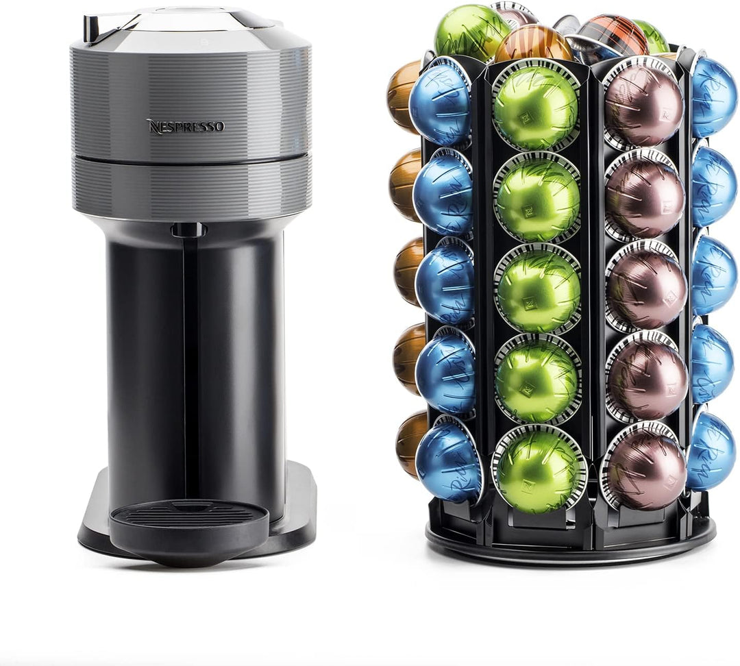 Bagoo Karussellhalter für Kaffeepads für Nespresso Vertuoline mit zentraler Aufbewahrung für zusätzl