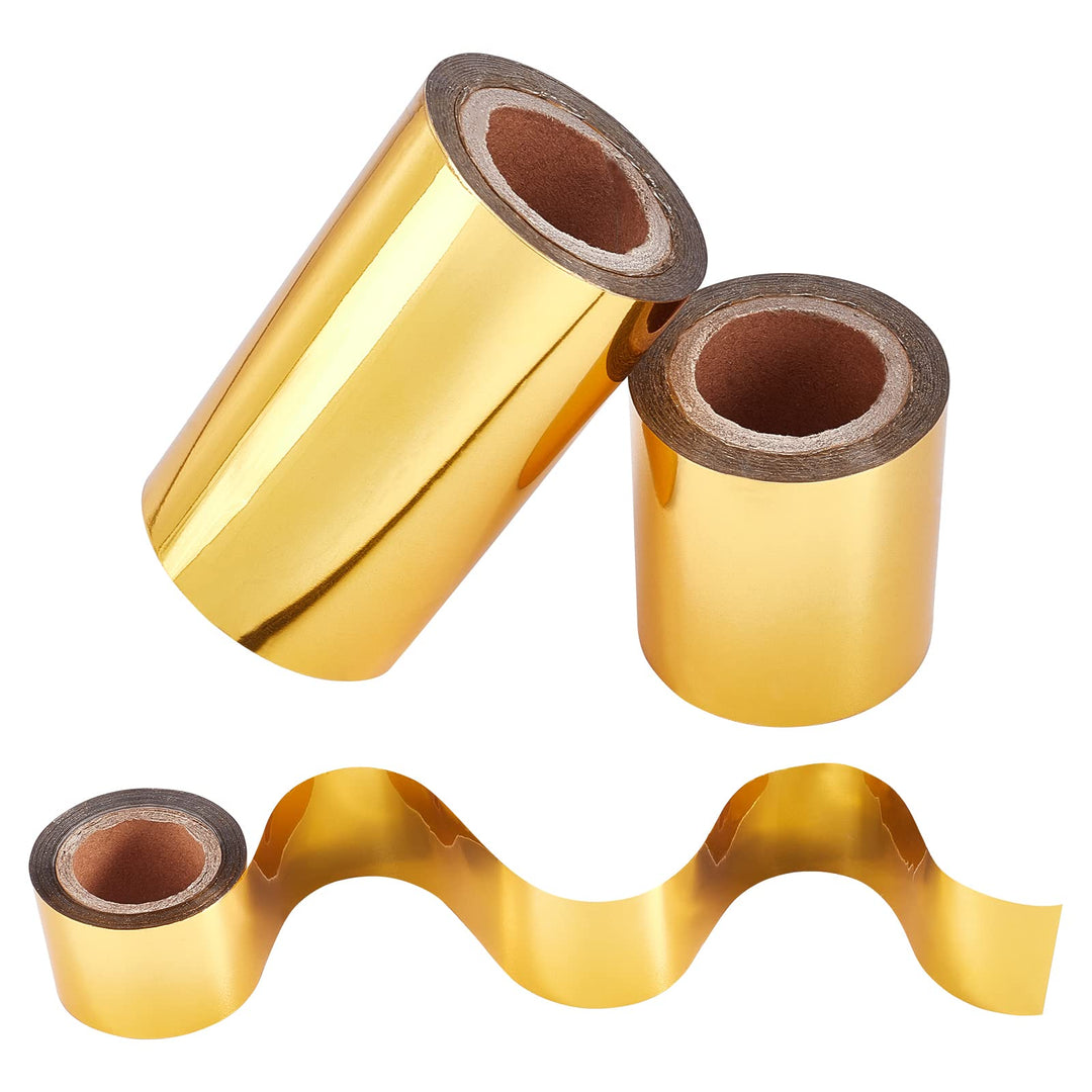 SUPERFINDINGS 3 Rollen 3 Grösse Gold Heissfolienprägepapier Wärmeübertragungsfolienpapier Heissfolie